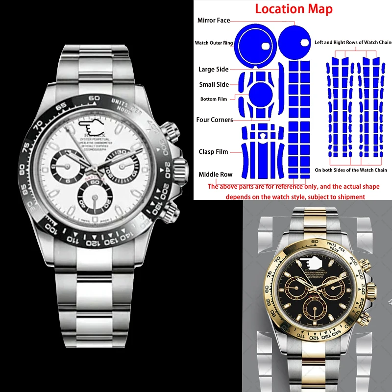 Watch Film Applicable to Dyton Watch Film 116500 Dial 40 Mirror Surface Toughened Film Watch Ring Buckle 116508 Protectiv