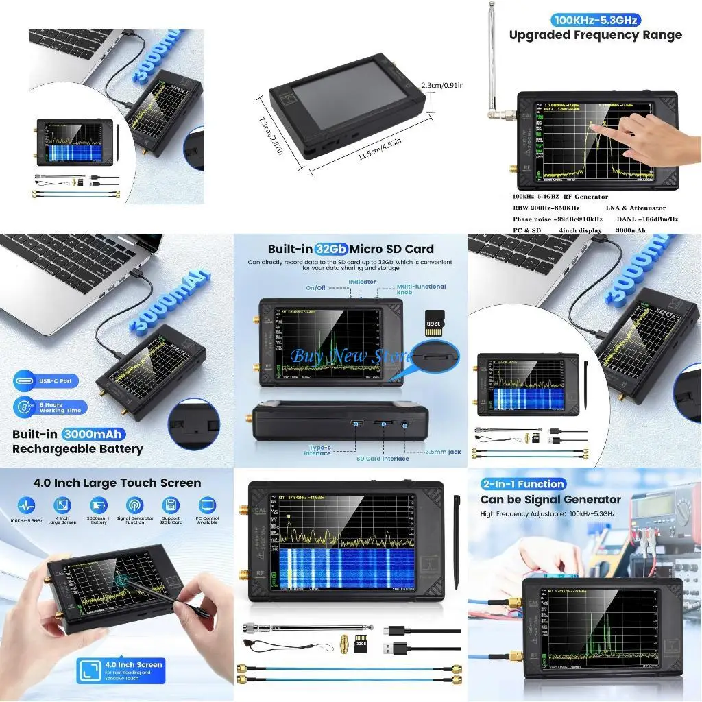 20CE جهاز تحليل الطيف الاحترافي 4 بوصة لتحليل الطيف واختبار مولد سينجال 2 في 1 #1