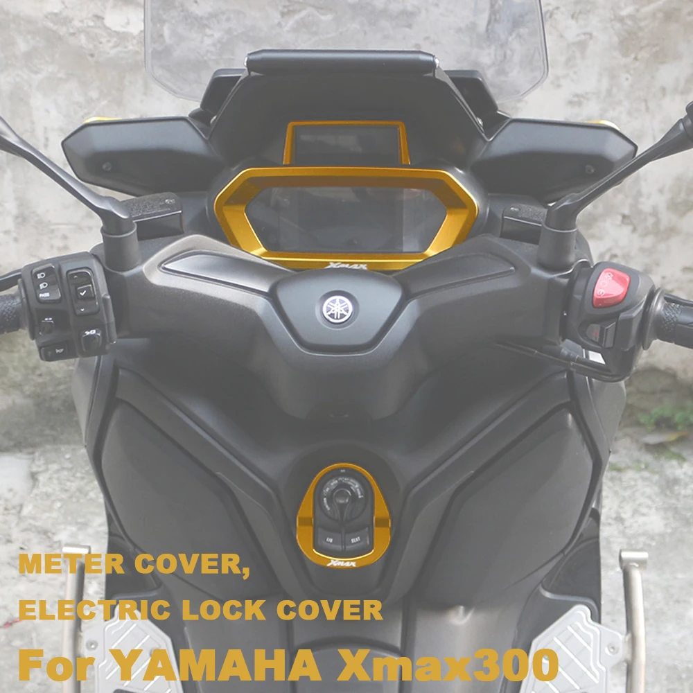 

For Yamaha XMAX300 2023 Motorcycle Instrument Meter Ring Cover Electric Door Lock Switch Cover Speedometer Gauge Cap Protector