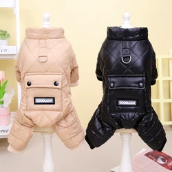 Puppy Overalls Waterproof Boy Dog Jumpsuit Winter Fleece Dog Clothes for Small Dogs Pet Jacket Chihuahua Costume Yorkie Pug Coat