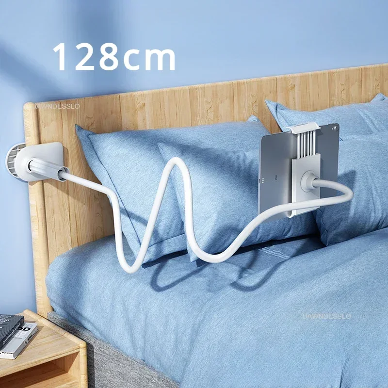 128cm Phone Holder Stand Lazy Bracket Headrest Bed 360 Flexible Long Arms Clamp Mount for IPhone Samsung and 3.5~6.7