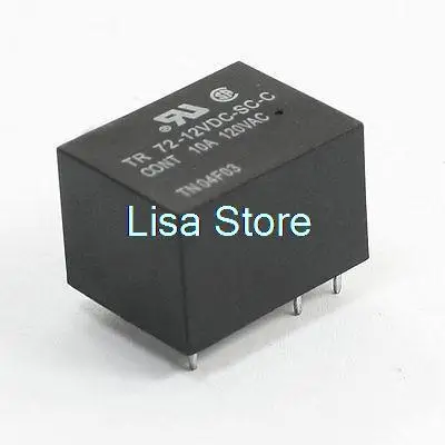 12VDC Rating Coil 5Pin PCB Breadboard Plug-in Mini Power Relay