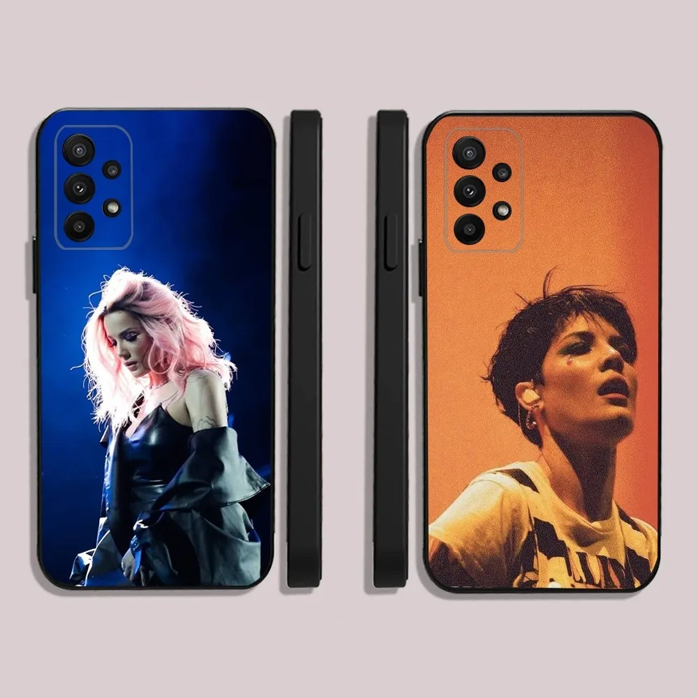 Singer H-Halsey Phone Case For Samsung S24,23,22,30,21,10,9,Ultra,Plus,Lite,FE,5G Black Soft Case