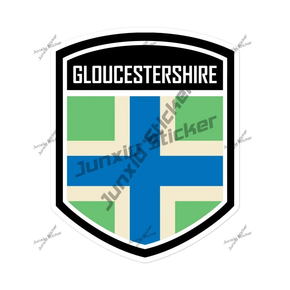 

Gloucestershire County England Flag Emblem Anti Scratch Exterior Stickers Accesssories Refit Creative Stickers Trolley Case Moto