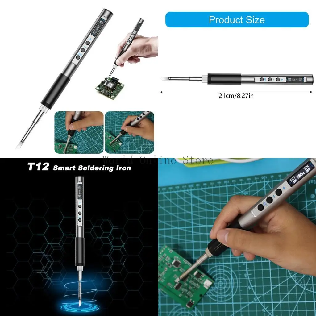 

USB C Electric Soldering Iron Welding Tool Heater Welding Solder Rework Station Repair Heat Pencil Portable Soldering 87HC
