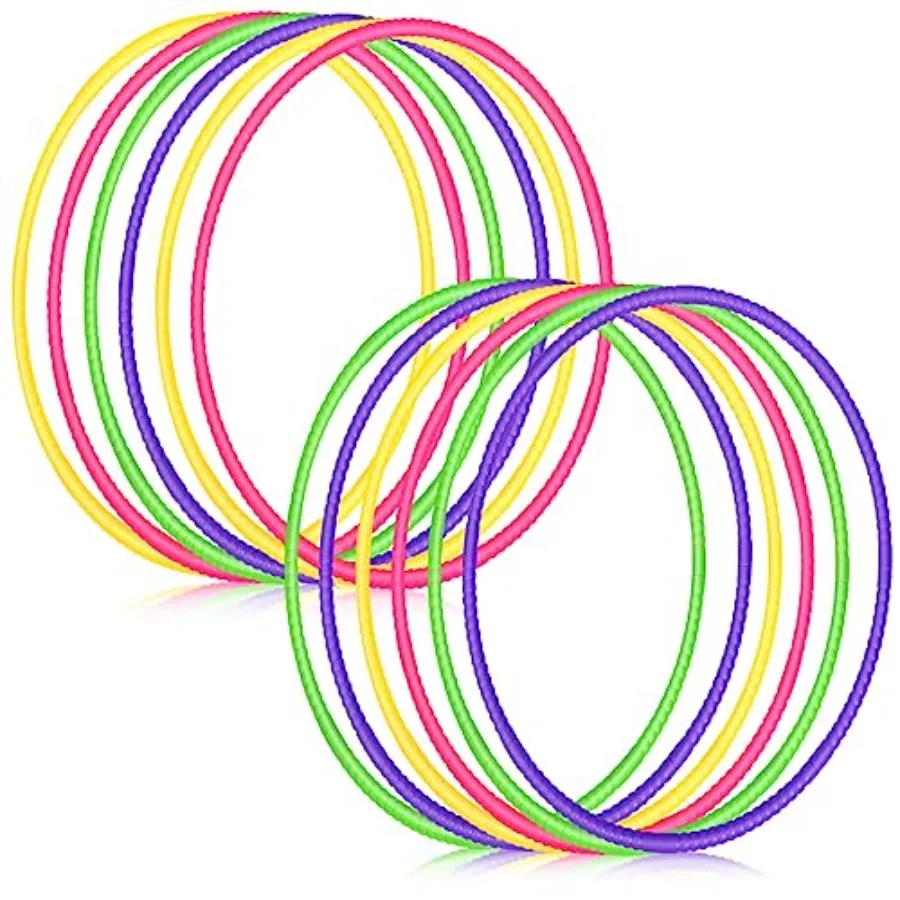 

20 Pcs Toy Color Plastic Detachable Adjustable Hoop Lightweight Exercise Fitness Hoop Equipment Toy Waist Ring for Adult Party
