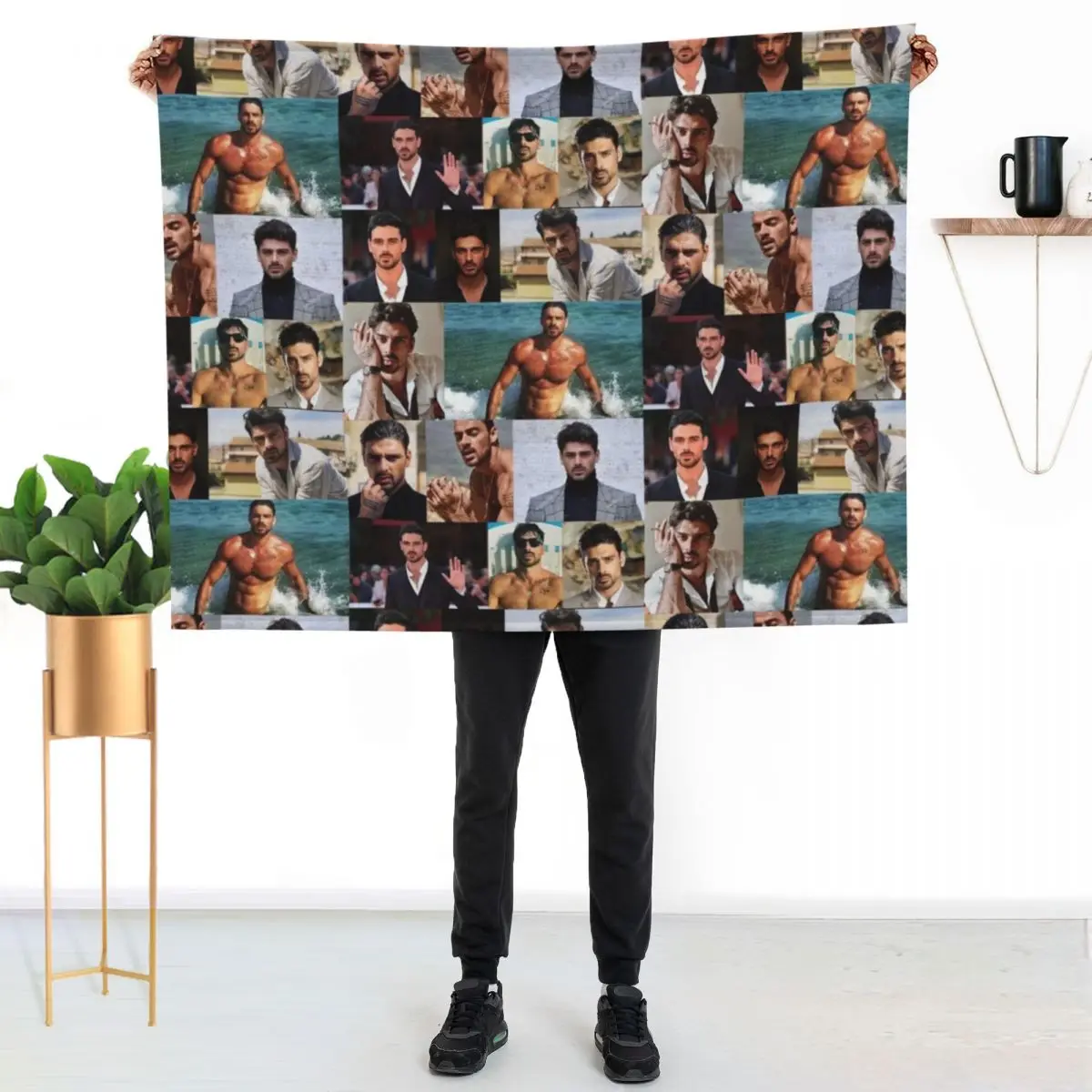 Massimo Michele morrone Throw Blanket Cozy Light Blanket for Travel Camping Picnic