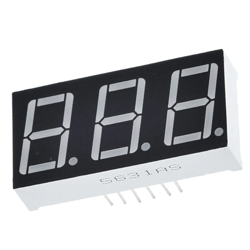 0.56 Inch LED Display 7 Segment 3 Bit Digit Tube Red Common Cathode Digital 0.56 Inch Led 7Segment