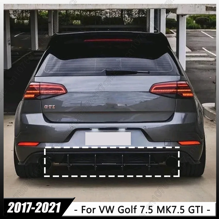 

Rear Bumper Diffuser Flag Spoiler Splitter For VW Volkswagen Golf 7.5 GTI MK7.5 GTI 2017-2021 Facelift Accessories Body Kit
