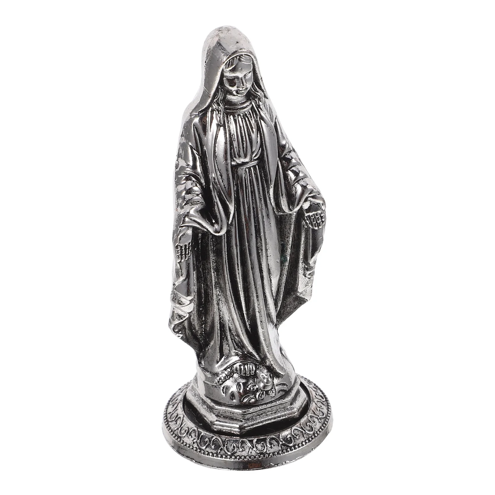 

Vintage Mary Statue in Alloy Fine Craftsmanship for Car Interior Decor Dashboard Desktop Home Church Decor Good Fortune Symbol