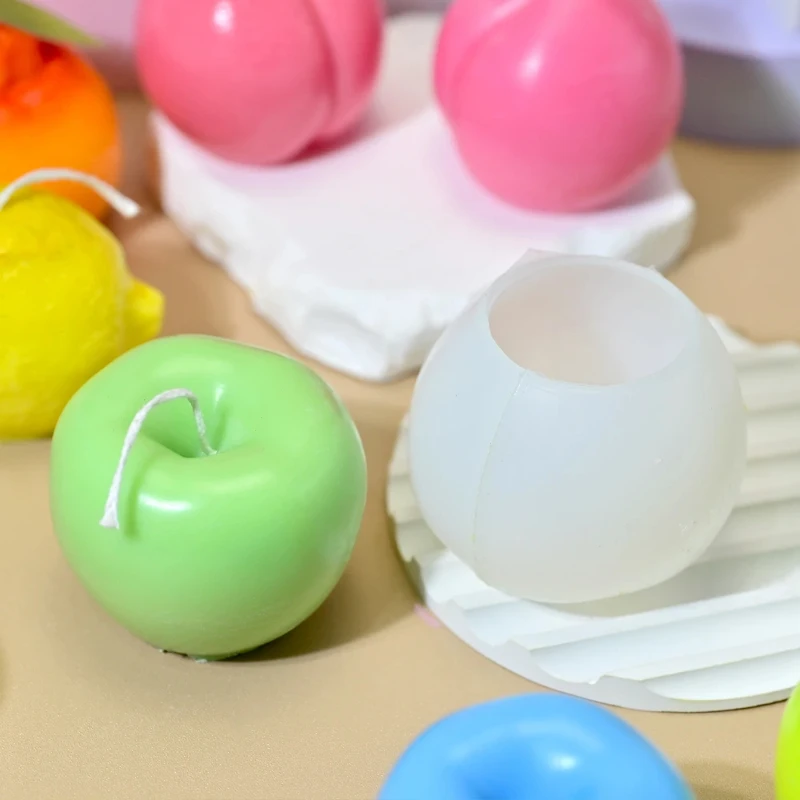 

3D Fruit Shaped Scented Candle Silicone Mold DIY Ugly Orange Lemon Apple Peach Baking Fondant Cake Molds Crafts Gifts
