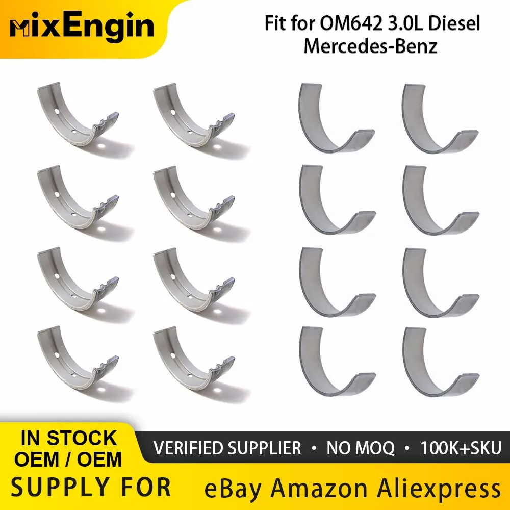 Engine OM642 Crankshaft Main Bearings Set Fit 3.0 L For 05-17 Mercedes-Benz Freightliner GL350 ML350 R320 V6 DIESEL DOHC 3.0L