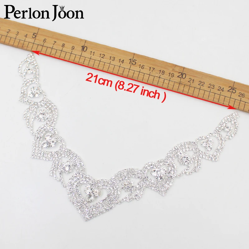 Rhinestone Crystal Patch For Wedding Dress AB Color Welding DIY applique necklace Necklin Hand Sewing Clothing Accessories YL004