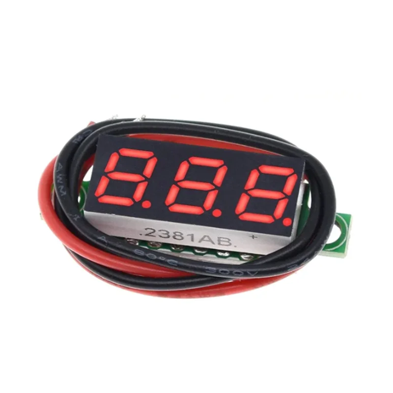 0,28 Zoll DC LED Digital-Voltmeter 2,5-30V Spannungsmesser Auto Kfz Mobile Stromversorgung Spannungsprüfer Detektor Rot Grün Blau Gelb