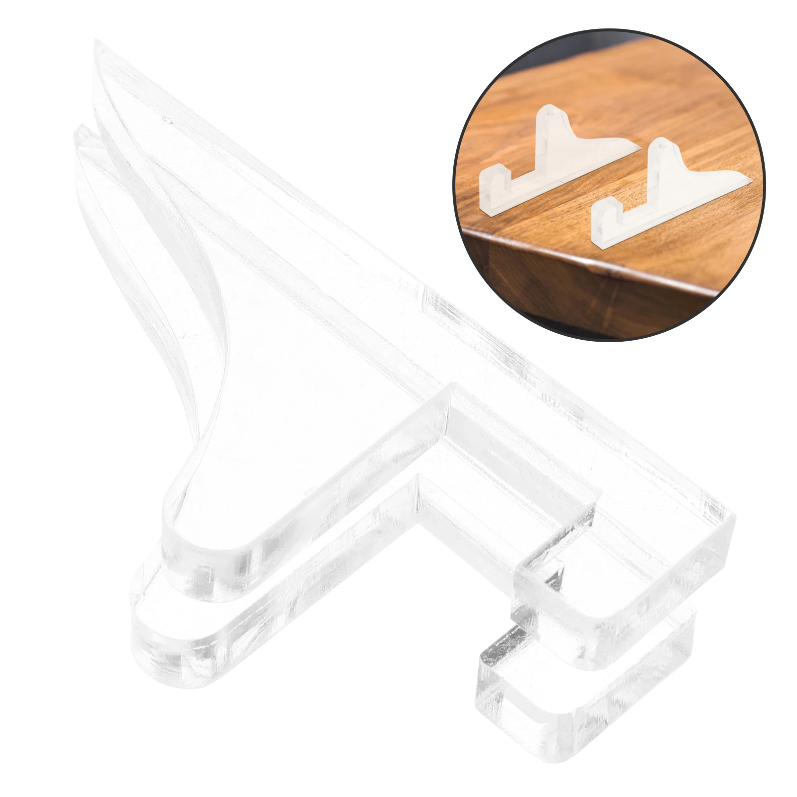 قطعتان من إطار الصورة المصنوع من الأكريليك الشفاف لعرض علامات الزفاف للمكتب أو الطاولة مثالية للحرف اليدوية بتصميم شفاف وأنيق