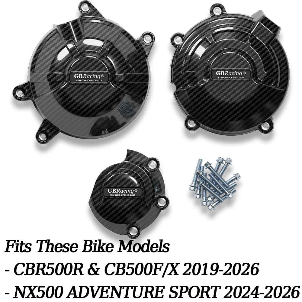V2 CBR500R & CB500F/X 2019-2026 NX500 ADVENTURE SPORT 2024-2026 CBR500 & CB500F/X 2013-2018 Engine Cover Set Alternator Cover image 3