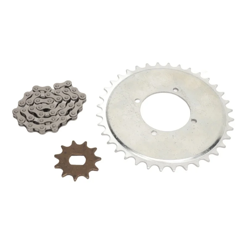 

410 Drive Sprocket Chain Combo 38 Links Chain Golden 11T Type H Gear Steel Sprocket Chain Kit For Electric Bikes Motorcycles DC