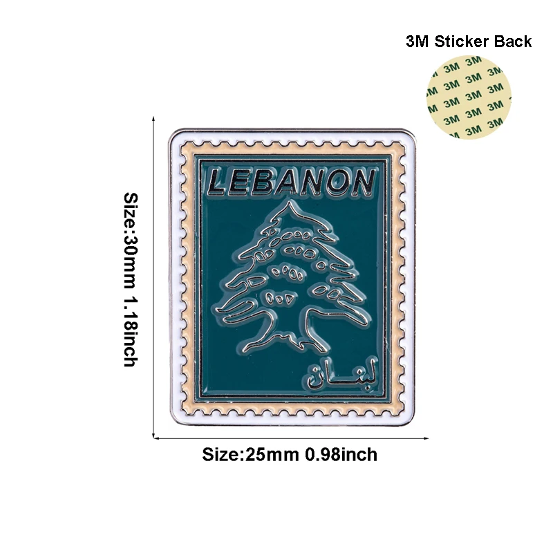 Lebanon Saudi Arabia Middle East Mobile Phone 3M Sticker Badge Metal Pin Broooches Pins