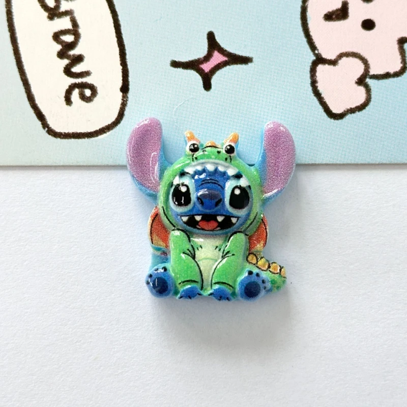 MINISO Disney Stitch Resin Shoes Charms Cute Cartoon Glossy DIY Craft Accessories for Clogs Sandals Xmas Party Gifts Favors