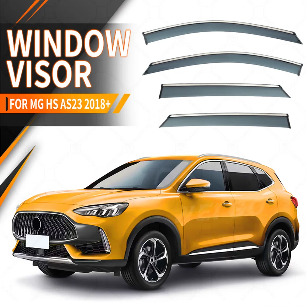 

Chrome Strips Rain Guards for MG HS EHS AS23 2018-2023 Window Visor Wind Deflectors Door Visor Vent Shades Ventvisor