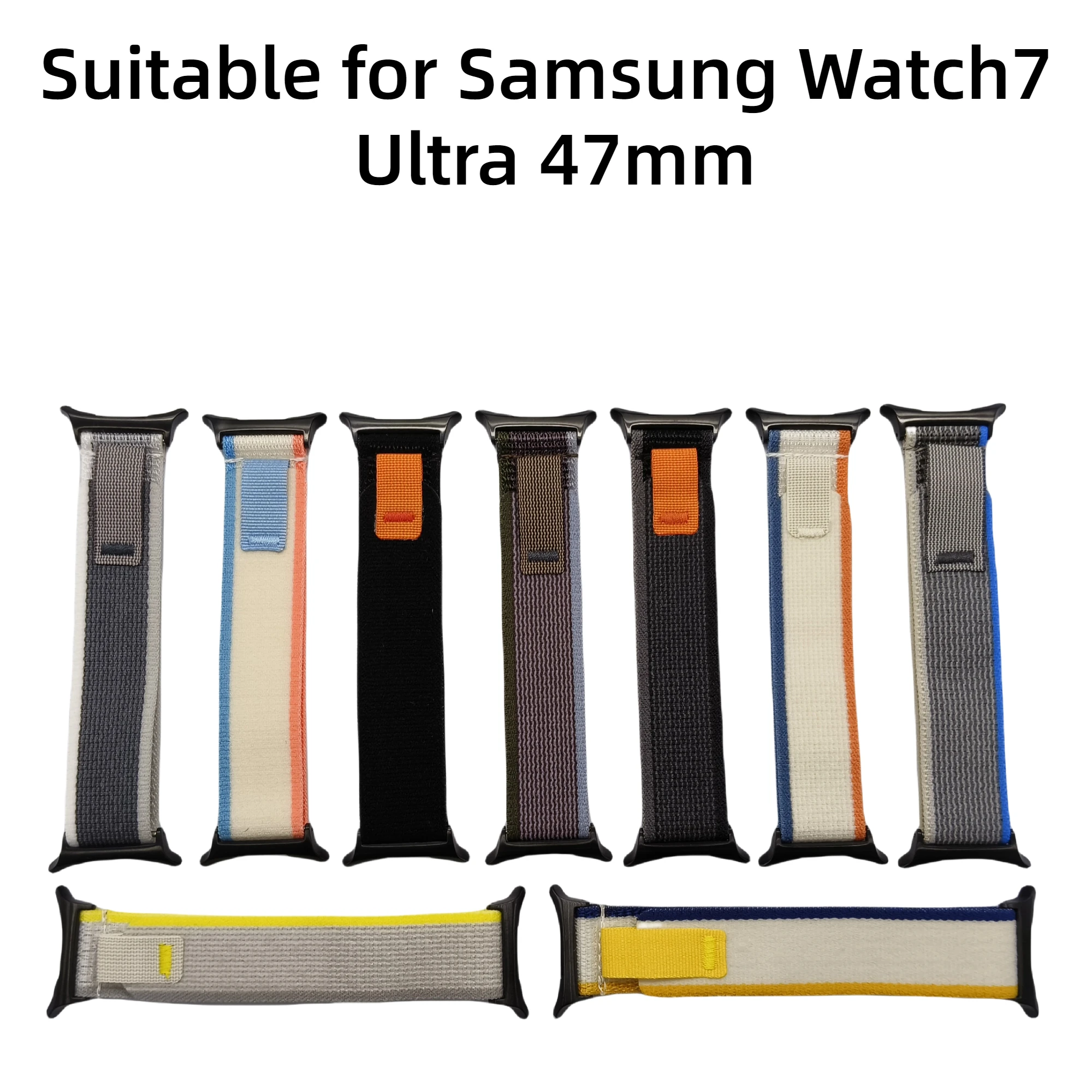 Nylon watchband suitable for Samsung Watch7 Ultra 47mm featuring soft materia for Samsung Ultra 47mm Nylon  strap