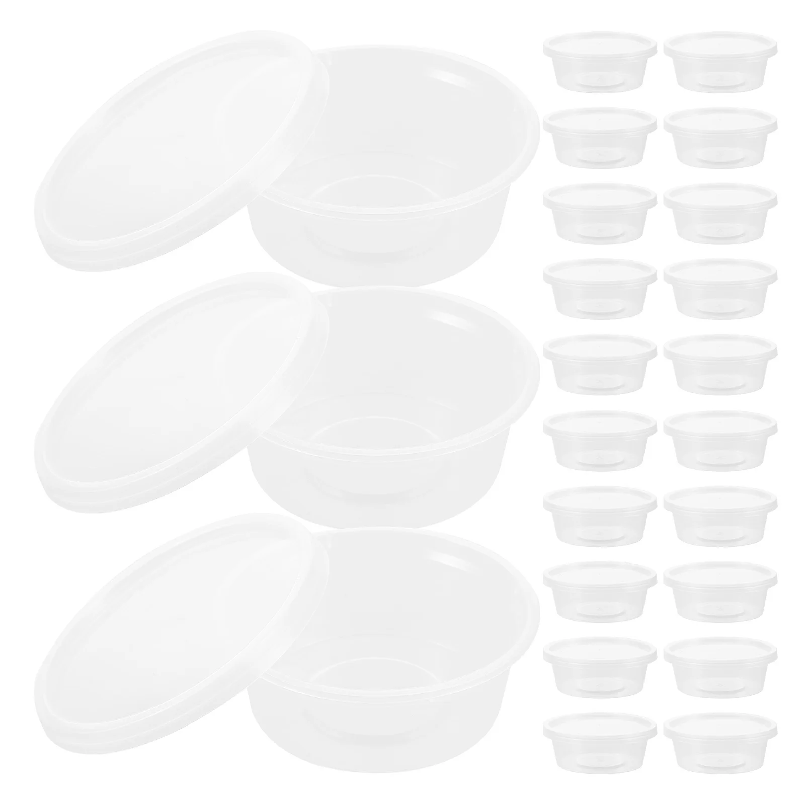 

50Pcs Leak Proof Plastic Sauce Cups Clear Dipping Containers for Travel Meal Prep Snack Box Salad Dressing Condiment Box