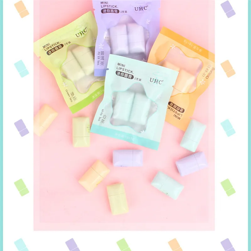 

Мини-чай, бальзам для губ, чай, ароматизированный, питательный, средство против высыхания, долговечное питание, милый блеск для губ, Уход за губами, макияж