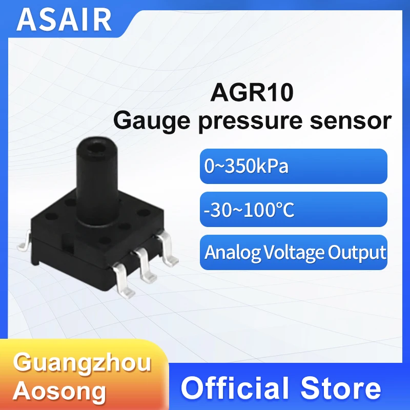 ASAIR Electronic Gas Pressure Sensor Module Gauge Pressure Sensor AGR10/AGR12