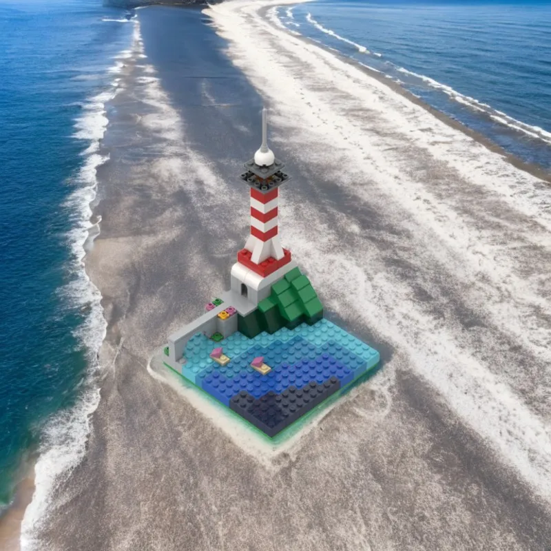 144pcs MOC Coastal Architecture 10698 Lighthouse Seaside Landmark Design DIY Model Building Blocks Birthday Toys Gift