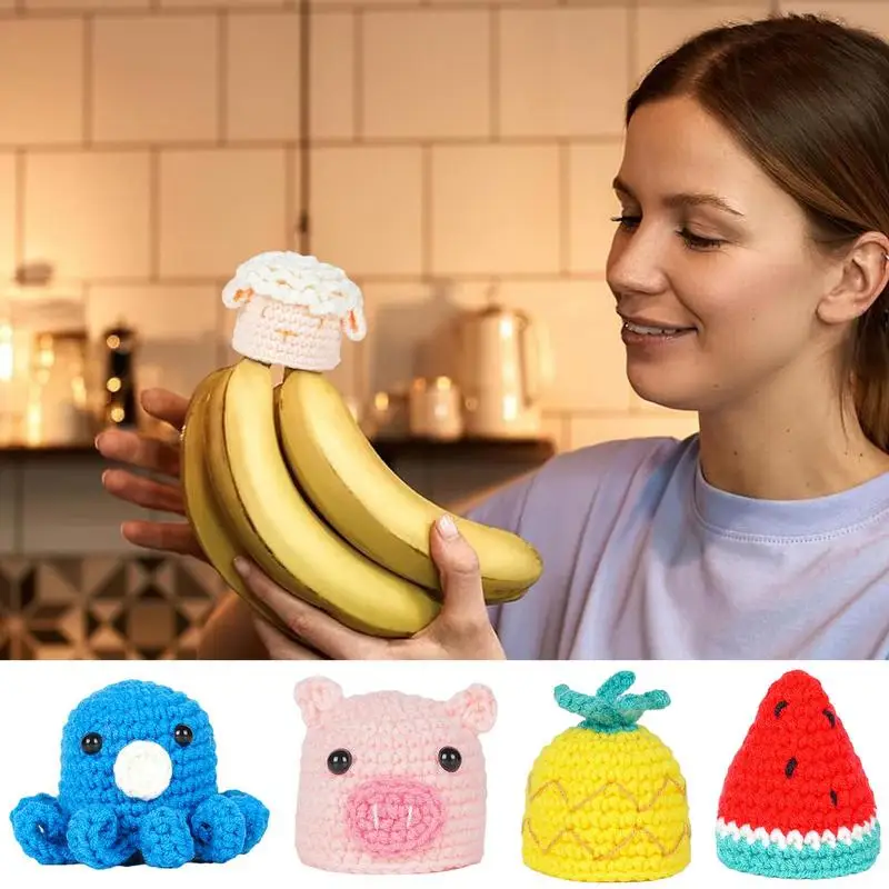 Protector de plátano para frescura, cubierta de frescura extendida, mantiene los bananos frescos durante más tiempo, sombreros Nana, suministros para el hogar de cocina