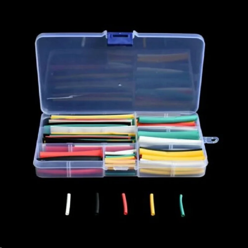 140Pcs Heat Shrink Tube sleeve Tubing Insulation Car Electrical Cable Wire For Wrap Sleeve Polyolefin Electric Unit Part 2:1