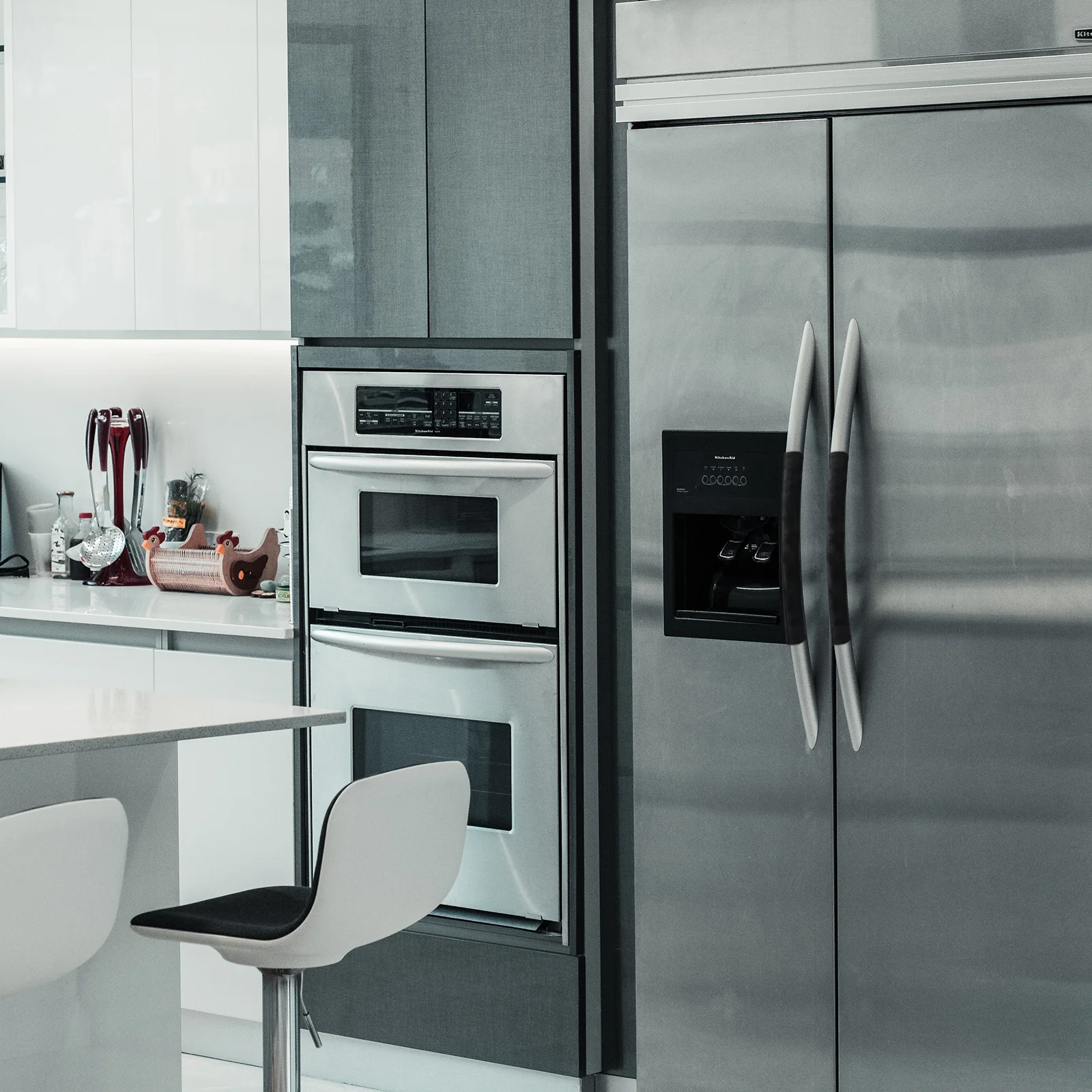 

2Pcs Refrigerator Handle Covers Set Black Soft Cloth Protector Protective Covers for Kitchen Appliance Handles Fridge Microwave