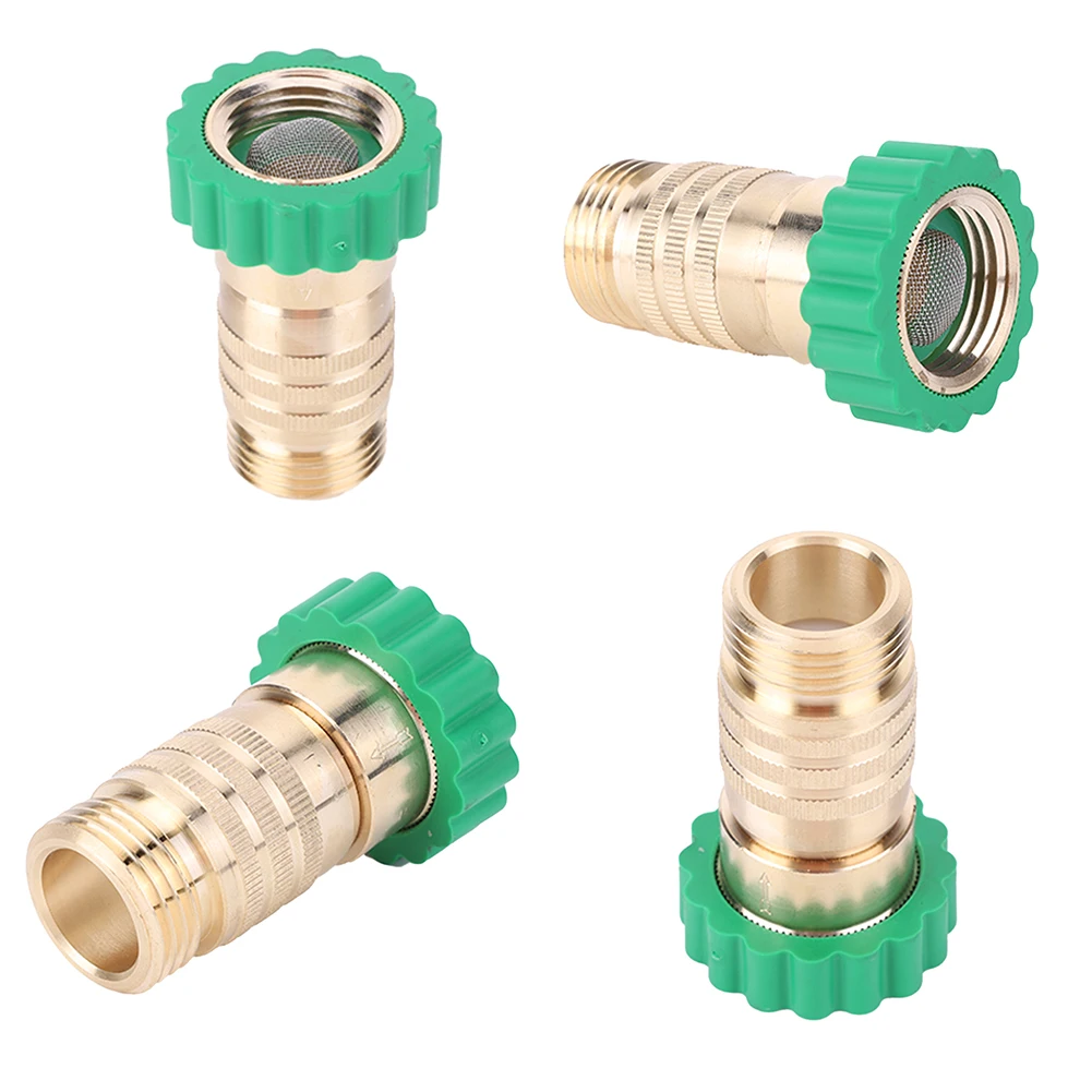 Brass Inline Water Pressure Reducer 3/4 Inch Thread RV High Flow Water Pressure Regulator for Travel Trailers RV Plumbing System