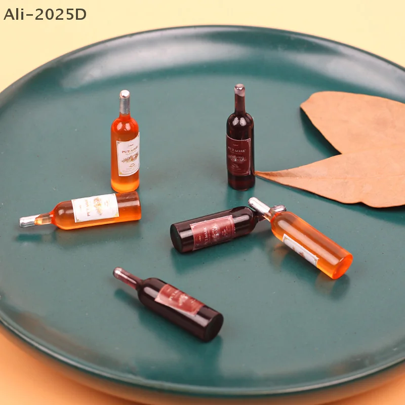 

10Pcs 1/12 Dollhouse Miniature Bottles Of Red Wine Dollhouse Kitchen Food Toys
