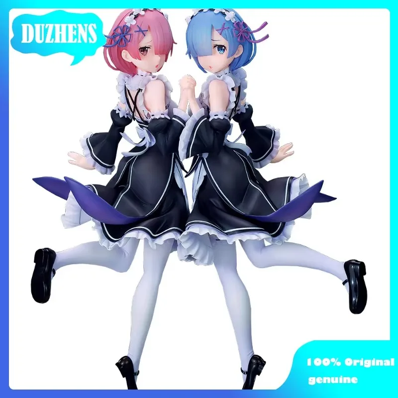 

100% Original:Anime Re:Zero REM and RAM Twins 24CM PVC Action Figure Anime Figure Model Toys Figure Collection Doll Gift