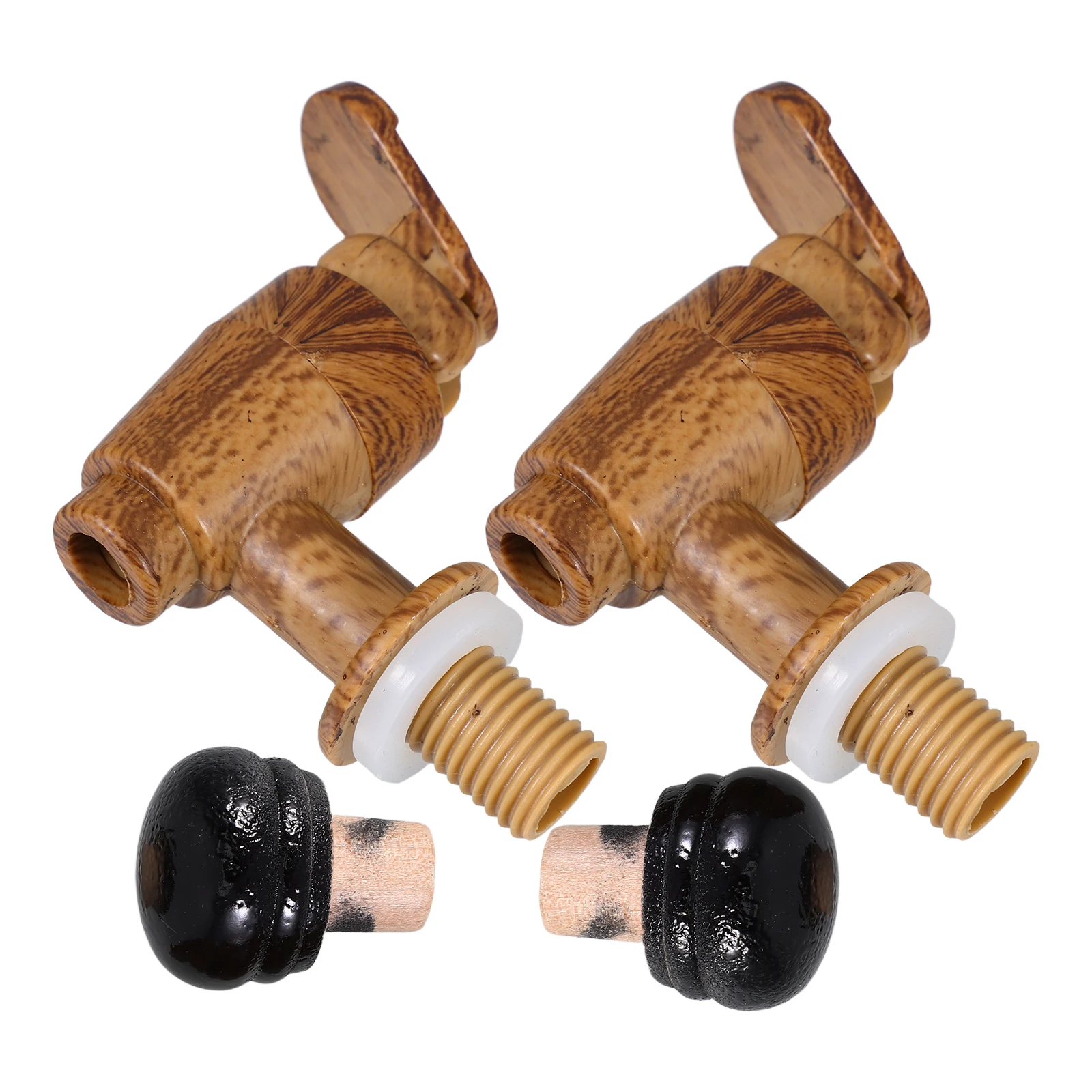 

Barrel Accessories 2 Sets Bucket Spigot Faucet Beer Stopper Plastic Long Lasting Fits Barrels Replaceable Water