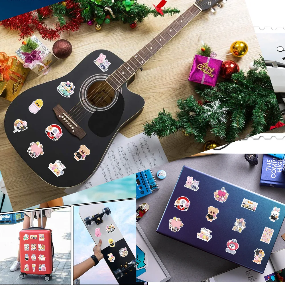 100 Stück Stray Kids Niedliche Skzoo Cartoon-Aufkleber Tier-Sammlung Aufkleber Graffiti-Dekorations-Sticker Spielzeug Weihnachtsgeschenk