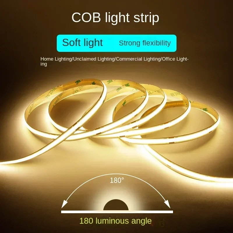 cob light strip Adhesive High-Display Finger-Sensitive LED Line Light with COB Technology led lights for room