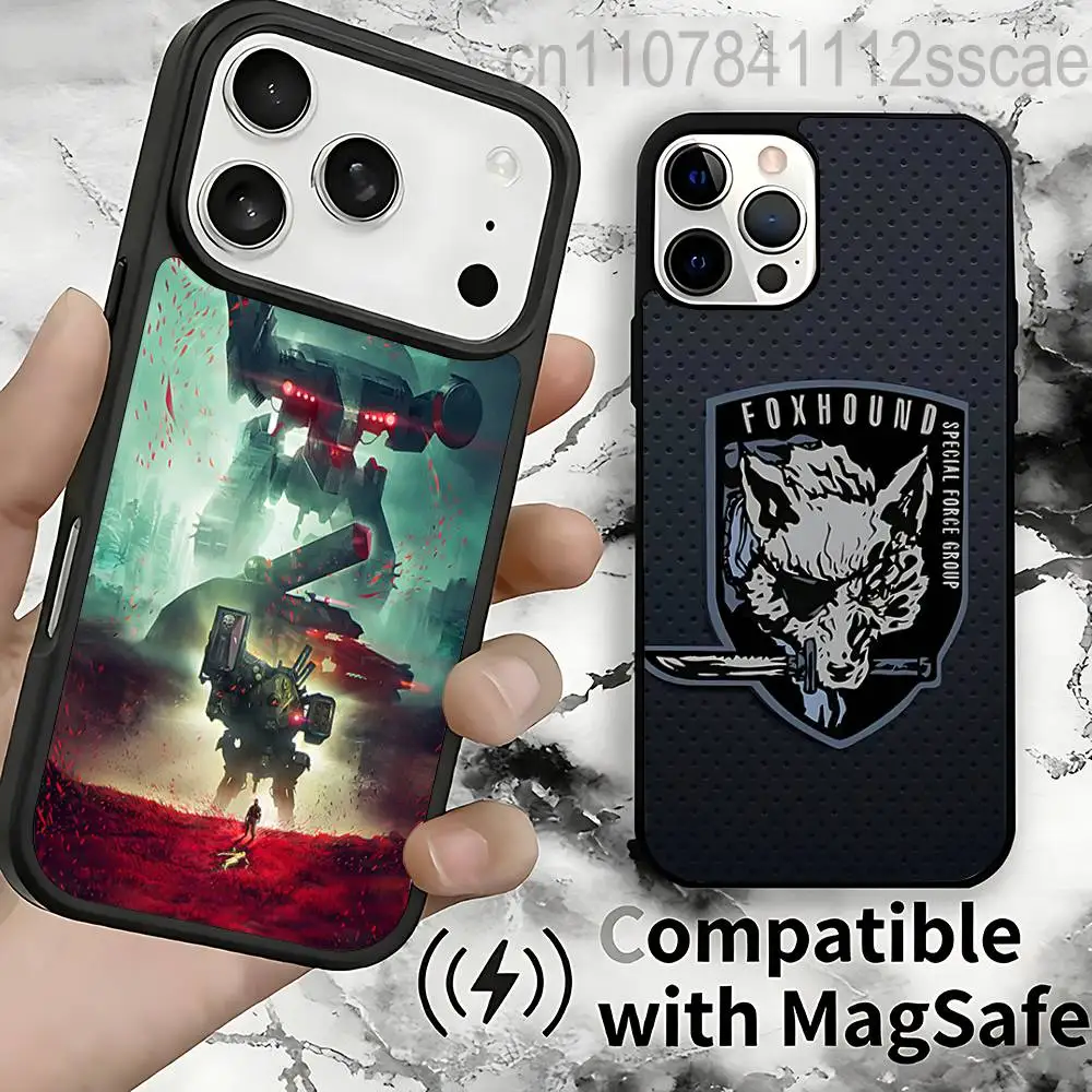 

M-Metal Gear S-Solid Game Magnetic Case: Compatible with IPhone 17,16,15,14,13,12,11,Pro,Max,Plus,Mini,SE4,E