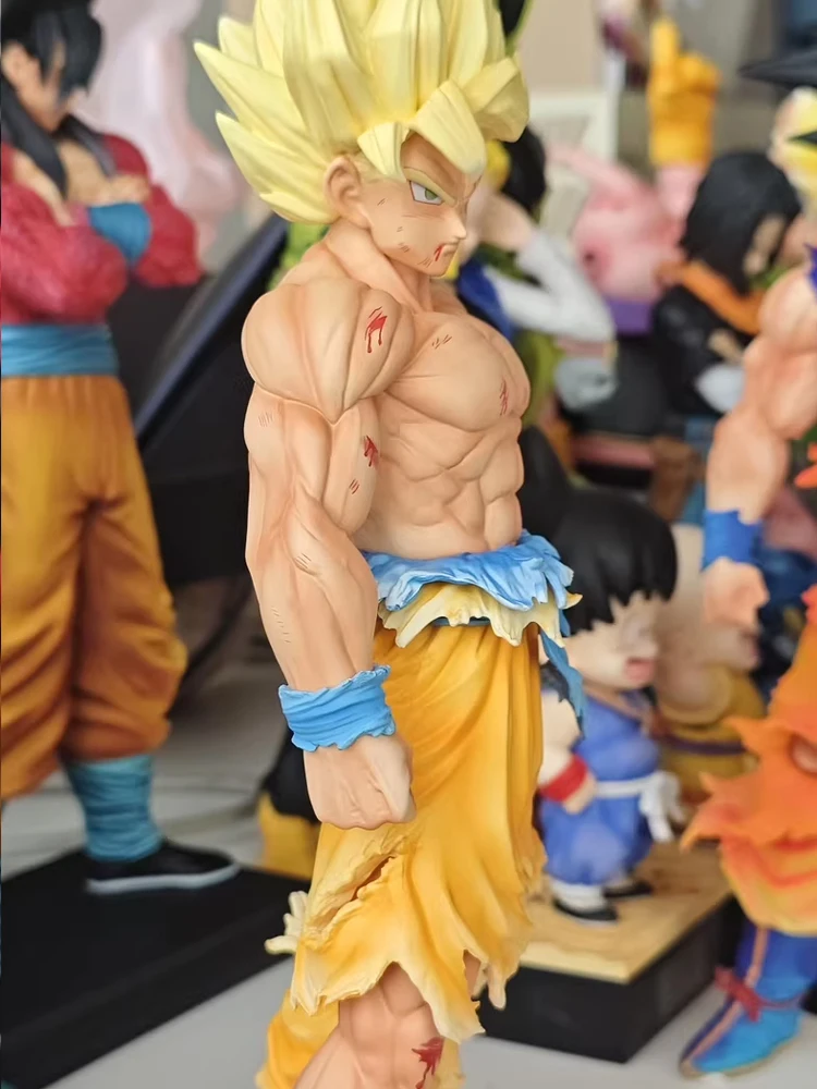 29cm dragon ball z jt estátua son goku figura super saiyan goku figuras de ação desktop ornamentado coleção modo brinquedos presentes