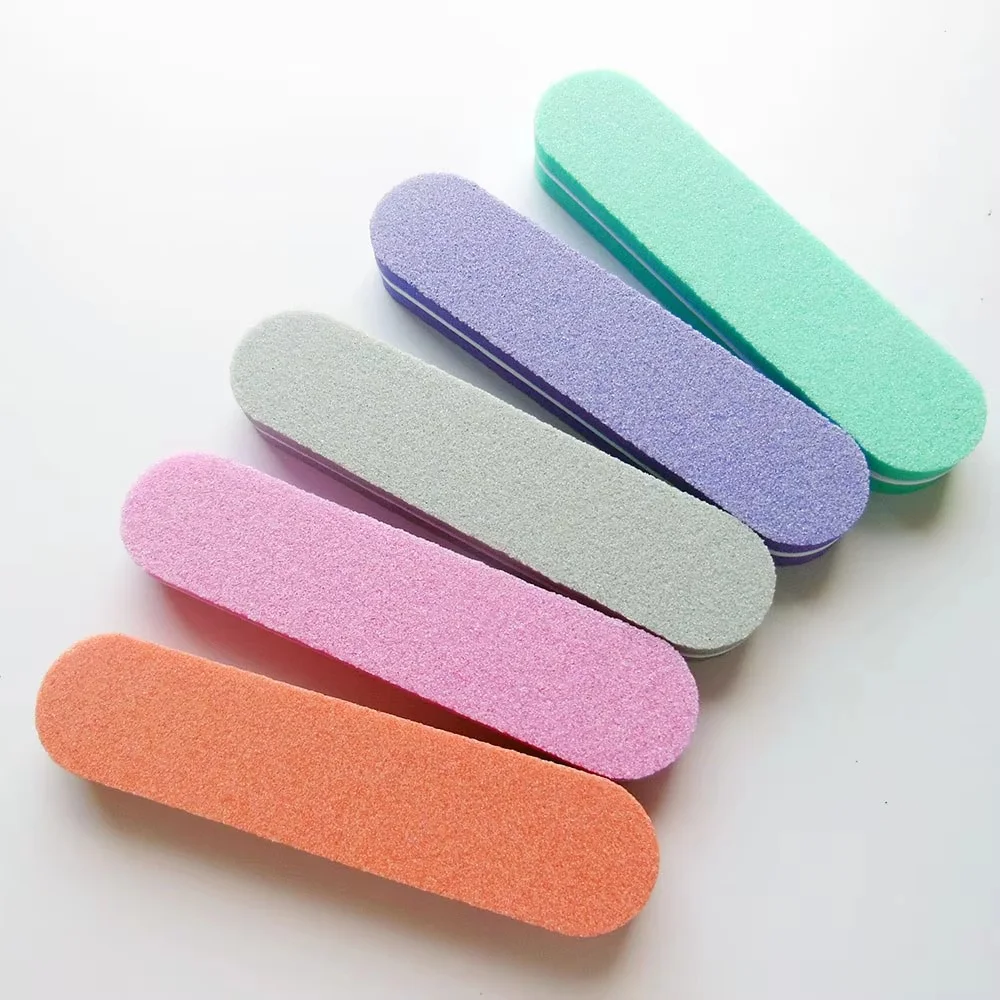 10 pcs/lot mini nail buffer file  nail sanding file  sponge boards  100/180