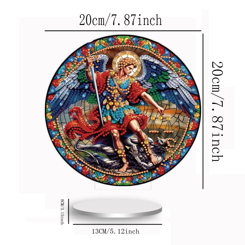 Saint Michael Archangel 5D Diy Partial Special-Shaped Diamond Art Kits desktop decor Crystal Mosaic Crafts Sparkling Ornaments