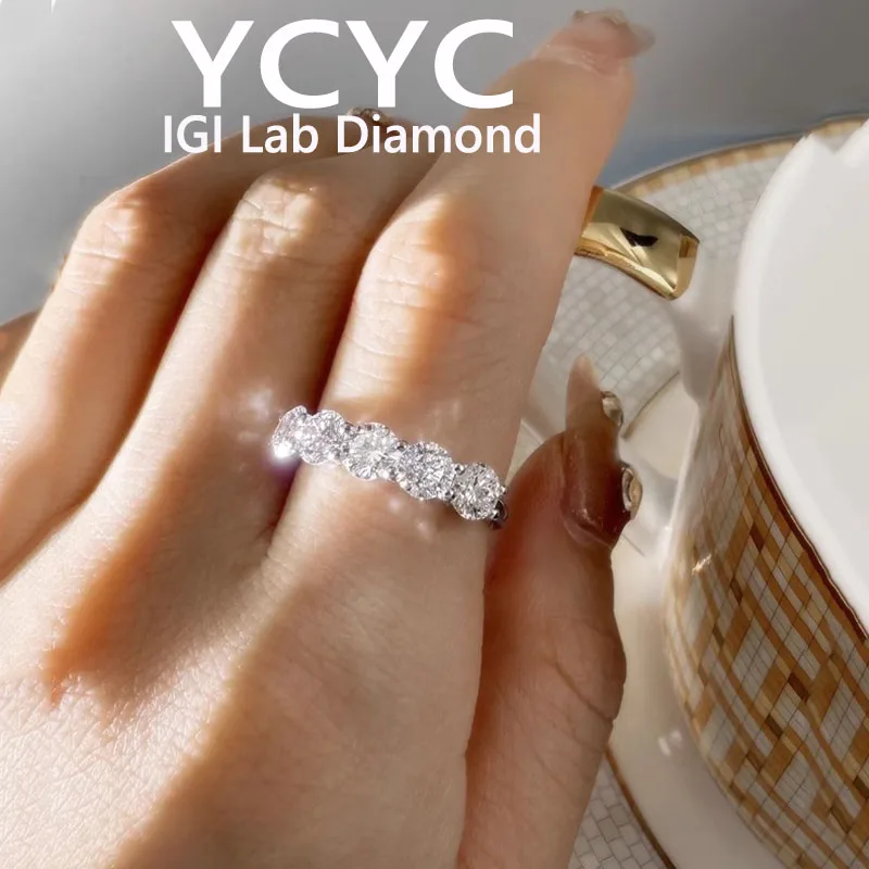 

fashion jewelry wholesale customizatio 5pcs Round Cut lab growing diamonds Wedding diamond diamond 9K14K gold