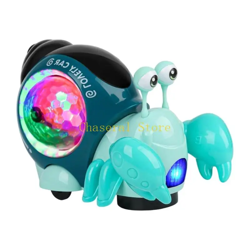 E7CE Kids Age 3+ Sea Creature Activity Toy, Electric Battery Operated Floor Movement Toy with Quick Button Start Use