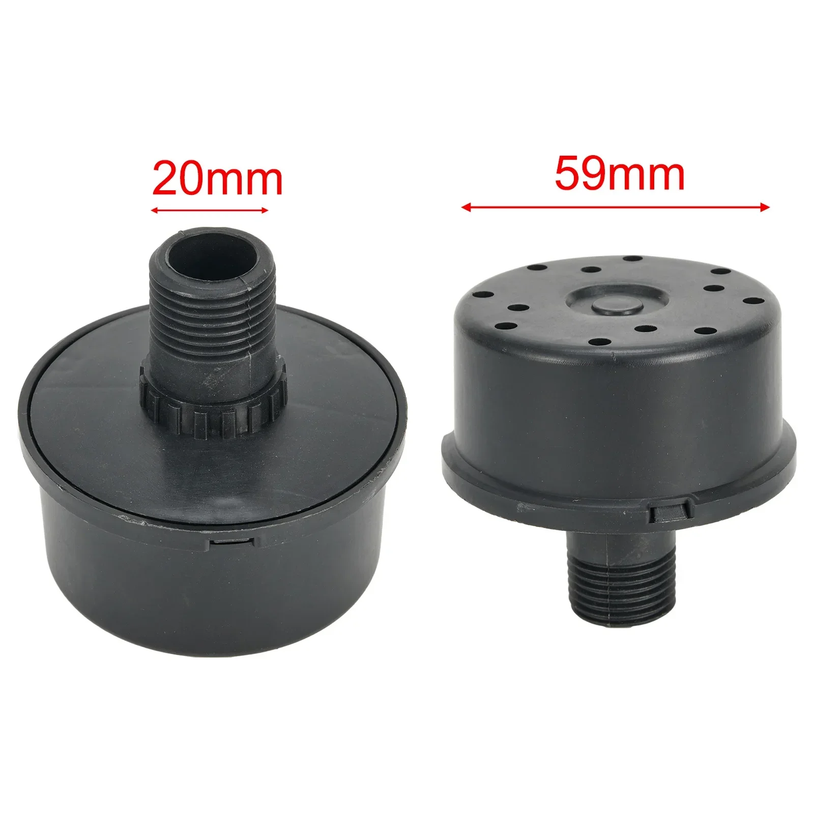 20mm Male Thread Air Compressor Parts Muffler Air Compressor Intake Filter Noise Muffler   Air Tools Plastic Shell