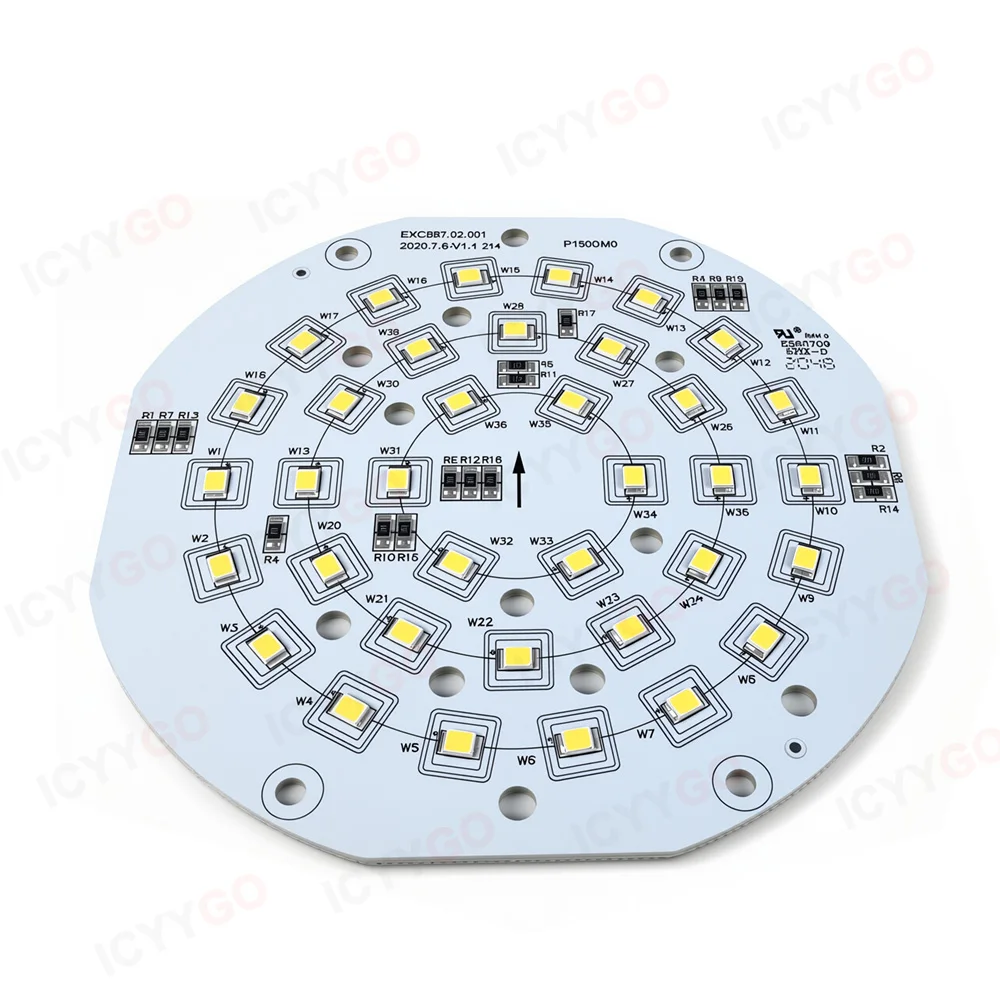 12W 24V High Brightness LED Round Light Panel SMD2835 Warm White 3000K Suitable for DIY Light Source Panel 100MM