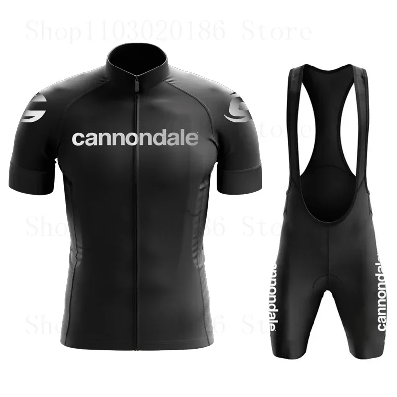 Cannondale Bicicleta 2023 Short Sleeve Bicycle Clothing Men Bike Bib Shorts New Cycling Jersey Sets Maillot Ropa Ciclismo Hombre