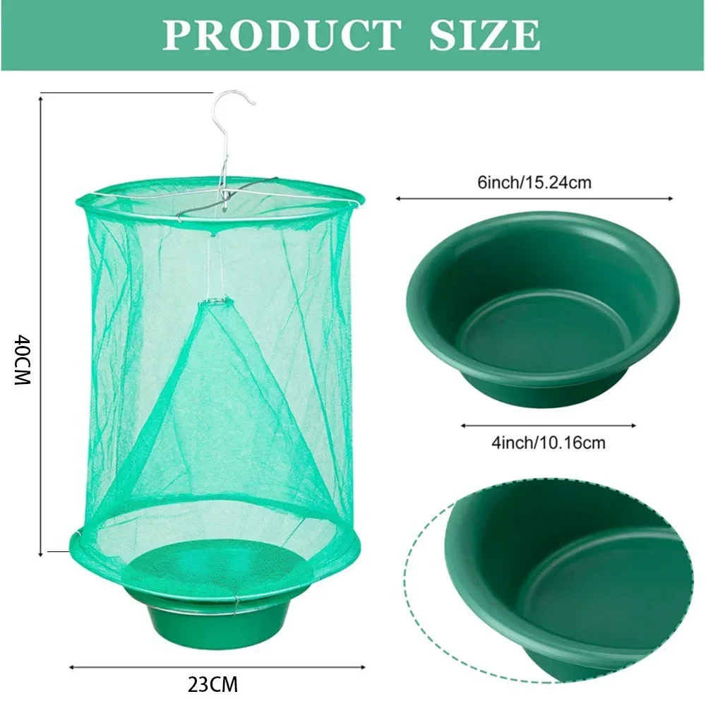 

1 шт., уличная ловушка, подвесная мухоловка, многоразовая клетка, сетка, ловушка, садовая консервация, принадлежности для растений, садовые инструменты, убийца мух