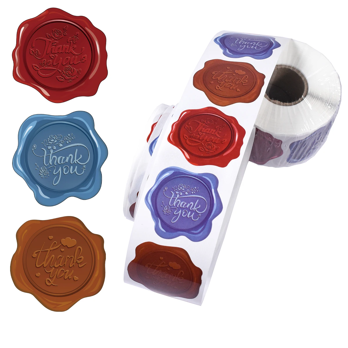 2500 Stück Siegelaufkleber für Dankeschön-Umschläge, Aufkleberrolle, 1,5 Zoll – 15 verschiedene Designs – Detail 8