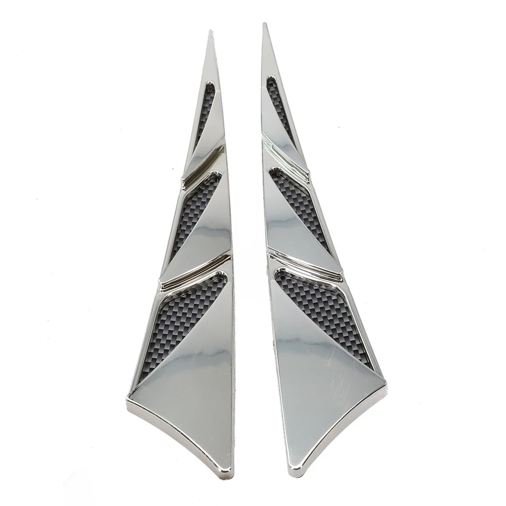 for bonnet Hood Decoration Trim for Car Hood Vent ABS Material Sporty Racing Style Look Fit Black/Silver  for